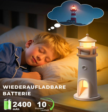 Lade das Bild in den Galerie-Viewer, Magische Leuchtturm‑Lampe mit Mondlicht-Projektion