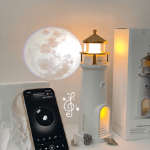 Lade das Bild in den Galerie-Viewer, Magische Leuchtturm‑Lampe mit Mondlicht-Projektion