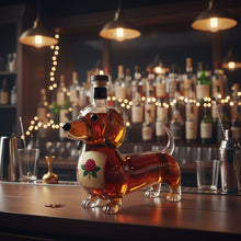 Lade das Bild in den Galerie-Viewer, Handgefertigte Flasche aus Glas in Hundeform – Hundeliebhaber lieben sie
