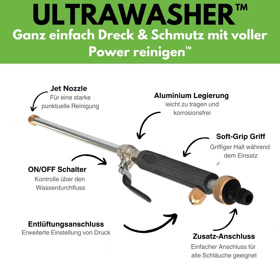Ultrawasher - Power-Hochdruckreiniger für jeden Gartenschlauch